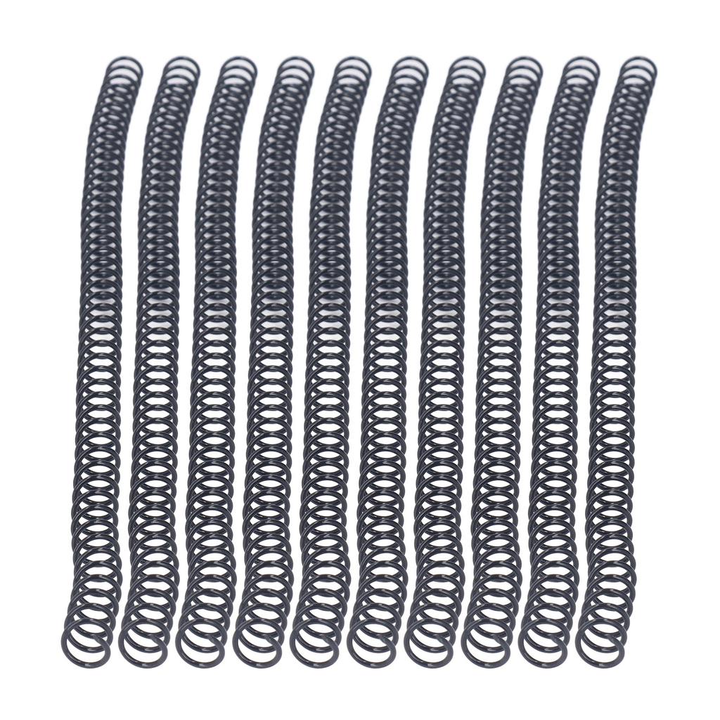 100Pcs Spiral Binding Coils Plastic Dia 9.5mm 3 8in 48 Teeth 4:1 Ratio 75 Sheet Capacity for A4 Paper Black