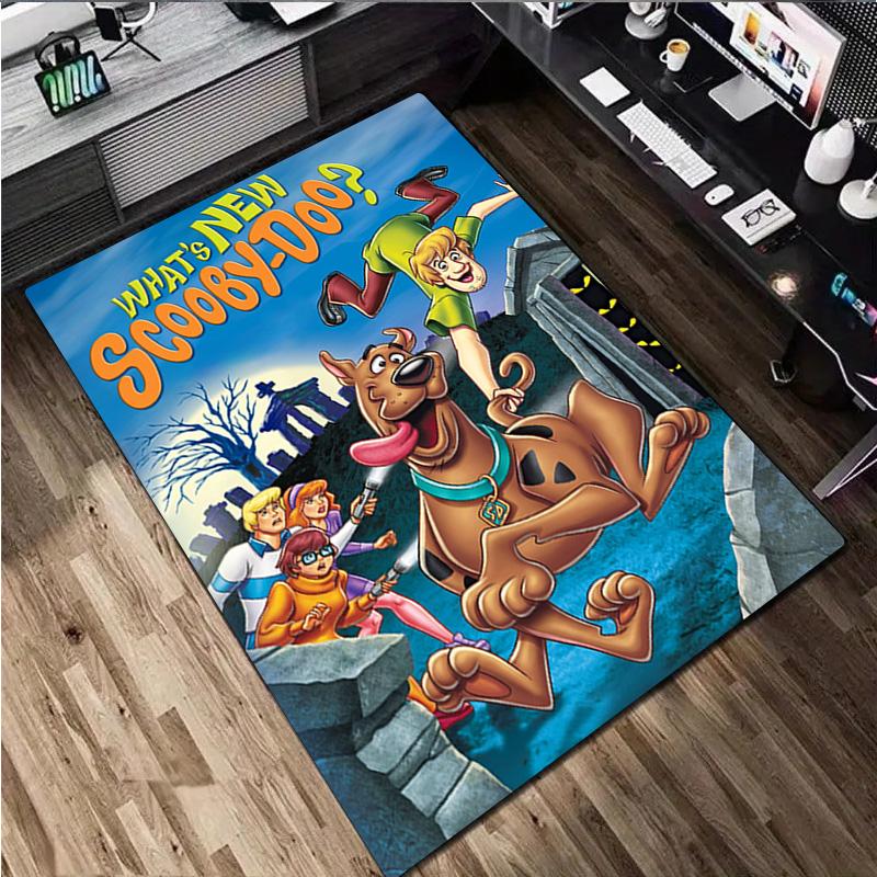 1Pc Scooby Print Rug - home decoration Carpet For Living Room Bedroom Flooring Computer Chair Area Rug