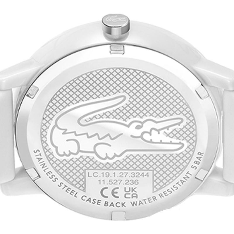 Lacoste Часы Серии 12.12 Кварцевый Механизм Силиконовый Ремешок Белый Циферблат Спортивные Часы Унисекс 2011308