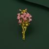 Enamel Pink Rose Cluster Brooch, High-End Female Exquisite Versatile Brooch, Elegant Temperament Pin, Suit And Accessories