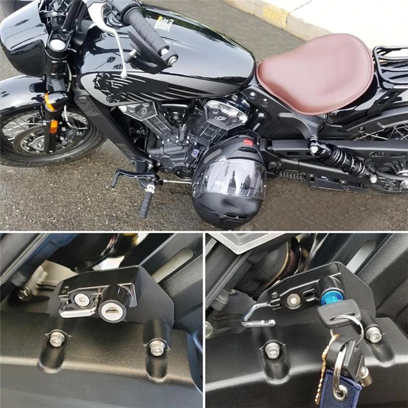 Замок для мотошлема для Indian Scout 2015- Scout Sixty 2016- Мотоциклетный замок от кражи для шлема
