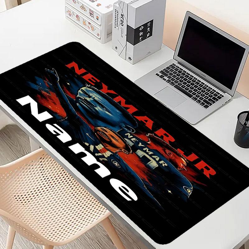 Custom Name Personalized Neymar Jr Pattern Mousepad, Laptop PC Desk Mat, Decorative Desk Mat for Home Keyboard Pad Gift