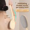Бытовая щетка для ванны для мытья спины, с удлиненной ручкой для удаления грязи и ила, и сменной насадкой для отшелушивания