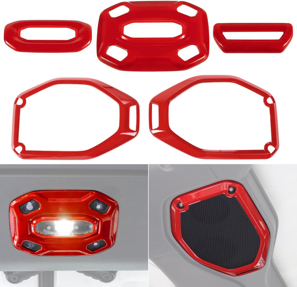 Car Steering Wheel Air Outlet Roof Speaker Decoration Cover Trim Kit for Jeep Wrangler JL 2018-2025 2026 Interior Accessories