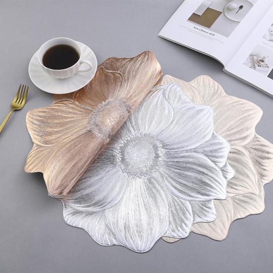 ПВХ-салфетки под тарелки Lotus нескользящие подставки под миски утолщенные термостойкие подставки под чашки и миски водонепроницаемые моющиеся защитные покрытия для столов для гостиниц и домов