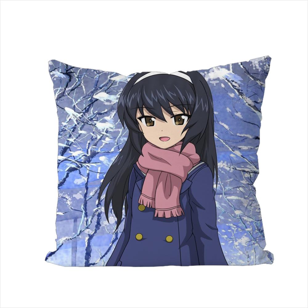 GGIRLS Und PANZER Наволочка Для Автомобиля Дивана Декоративная Домашняя Двусторонняя Печать Плюшевая Квадратная Декоративная Подушка Чехол