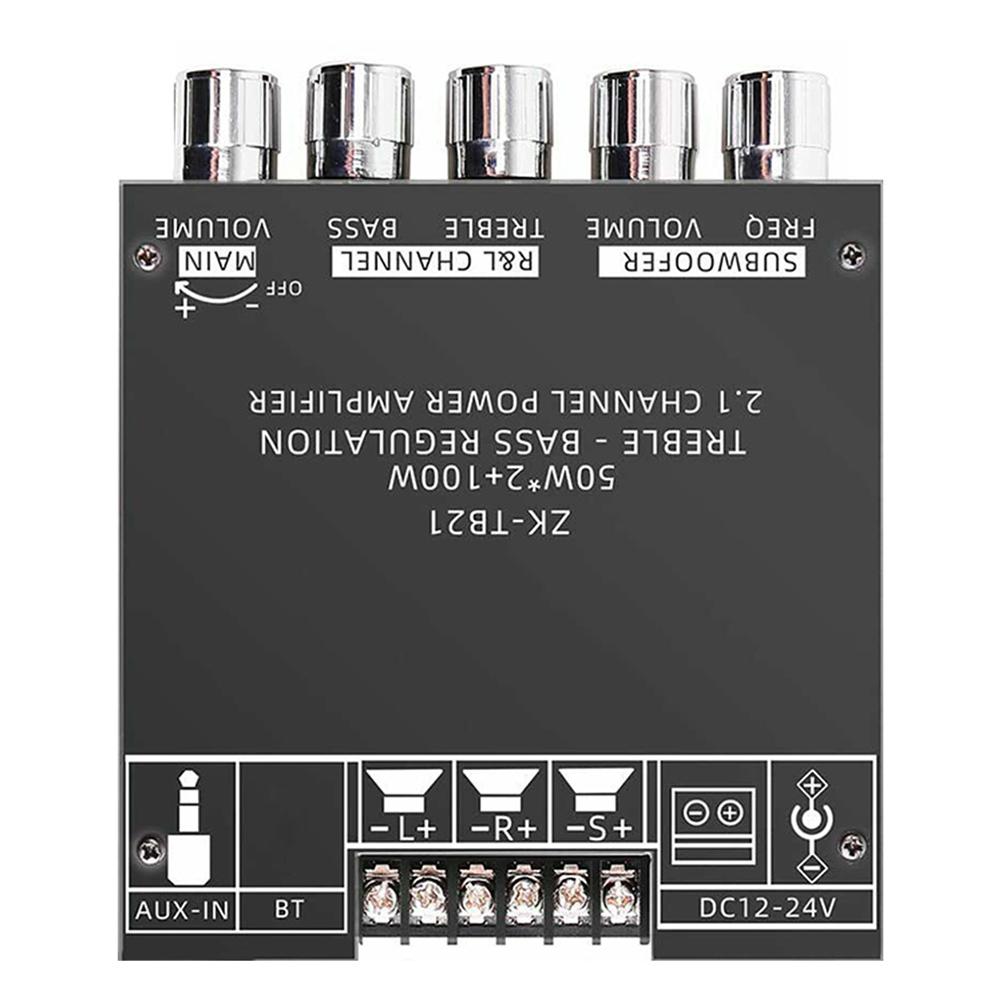 2.1-канальный модуль усилителя звука BT AUX BT5.0, аудиовход, сабвуфер, левый и правый канал