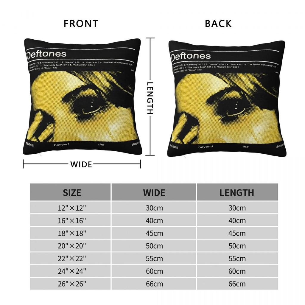Deftones Pillowcase Polyester Cushion Cover Decorative Singer Band Pillow Case Cover Home Square 45X45Cm
