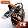 Toocki 240W Fast Charging Data Cable PD3.1 OLED Digital Display Type C To Type C Cable For iPhone 17 16 15 Samsung USB C Cable