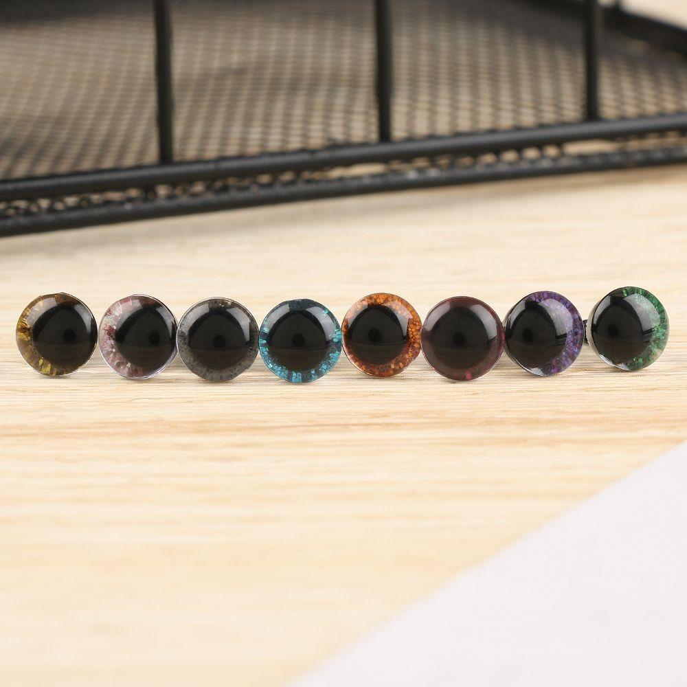 20pcs/10pairs 8 Colors Puppet Crystal Eyes with Washer Glitter Crystal Eyes DIY Doll Accessories