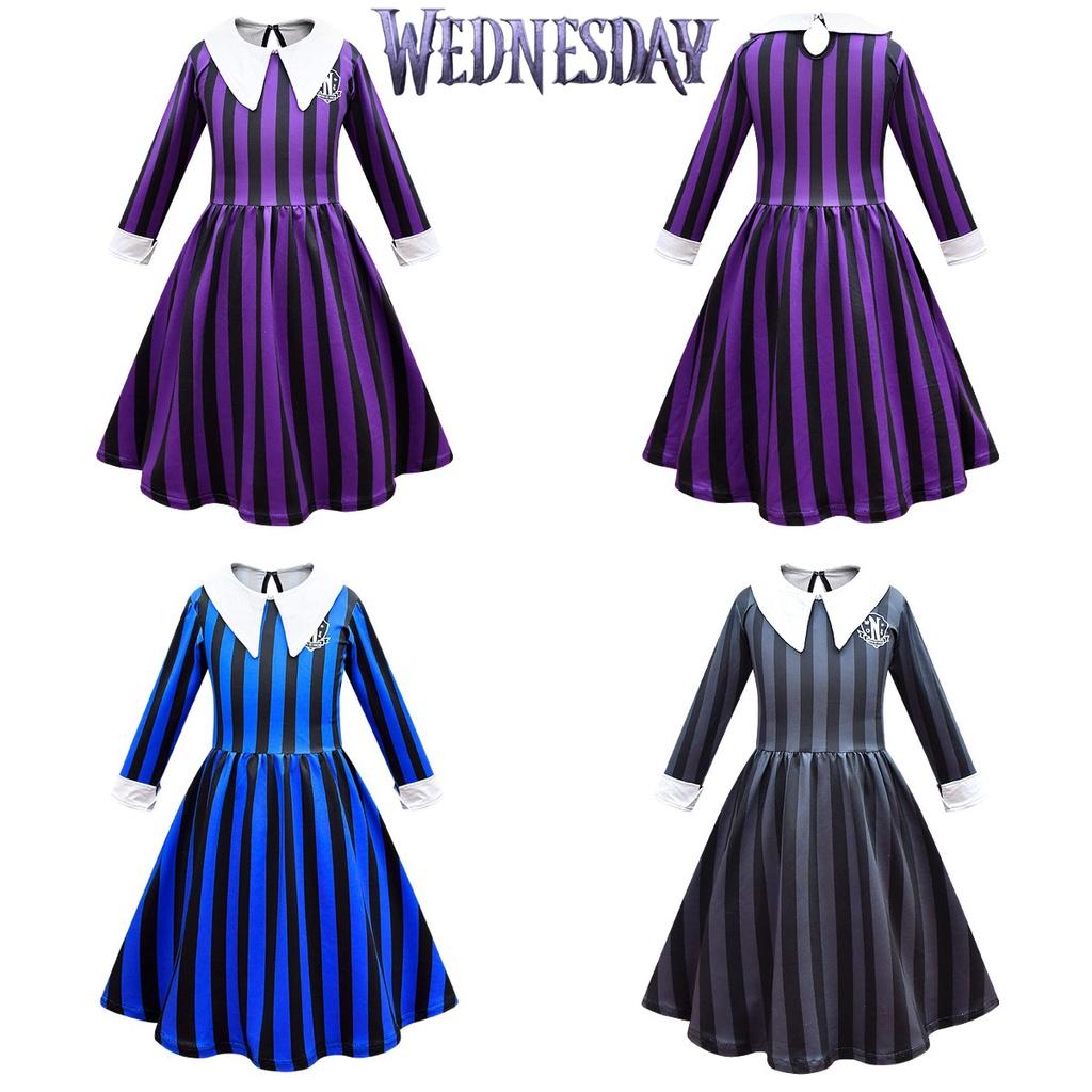 Wednesday Addams Costume Polyester School Uniform For The Addams Family
