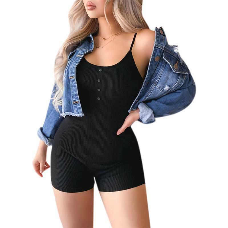 Женский комбинезон без рукавов, облегающий спортивный костюм для фитнеса, летние комбинезоны для бега