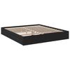 Bed Frame with Drawers Black 200x200 cm Particleboard