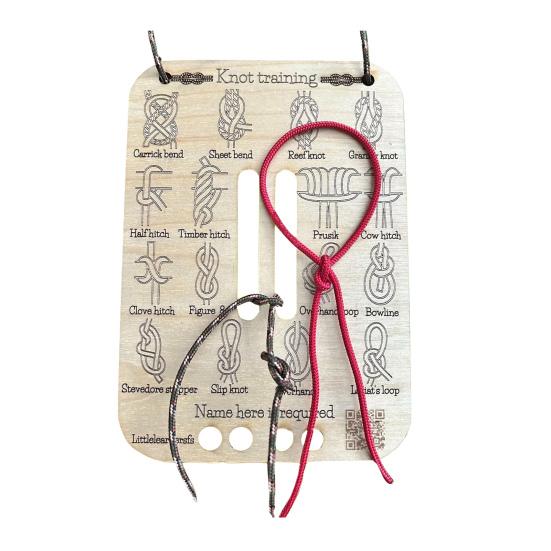 Доска для обучения вязанию узлов, 16 узлов, деревянная доска для начинающих, рифы, квадратные узлы, практическое обучение, подарок любителям кемпинга на открытом воздухе