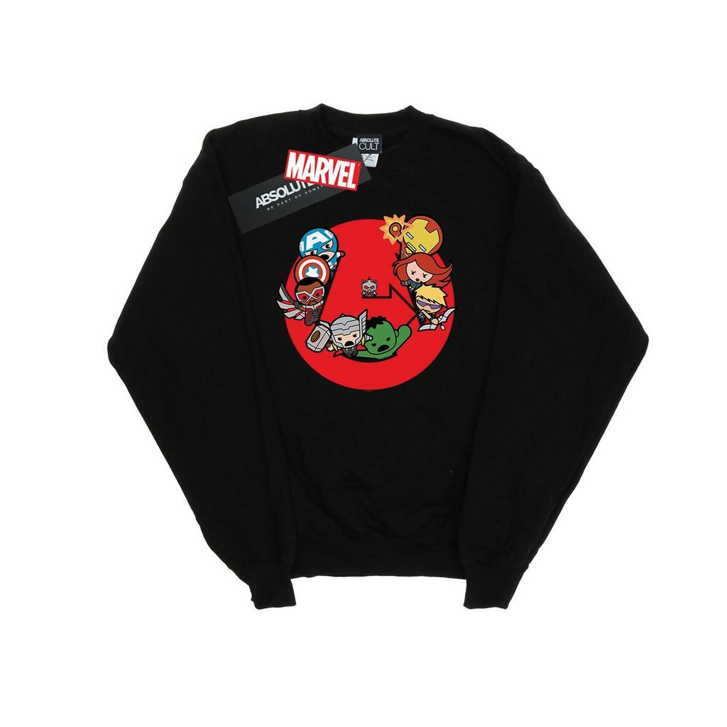 Marvel Mens Kawaii Avengers Ready Steady War Sweatshirt