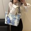 2025 New National Style Cute Handbag Fashion Casual Tote Bag Large Empty Embroidery Printed Shoulder Bag