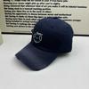 Cute puppy embroidered baseball cap women's new enlarged and deepened wide brim showing face small fashion cap