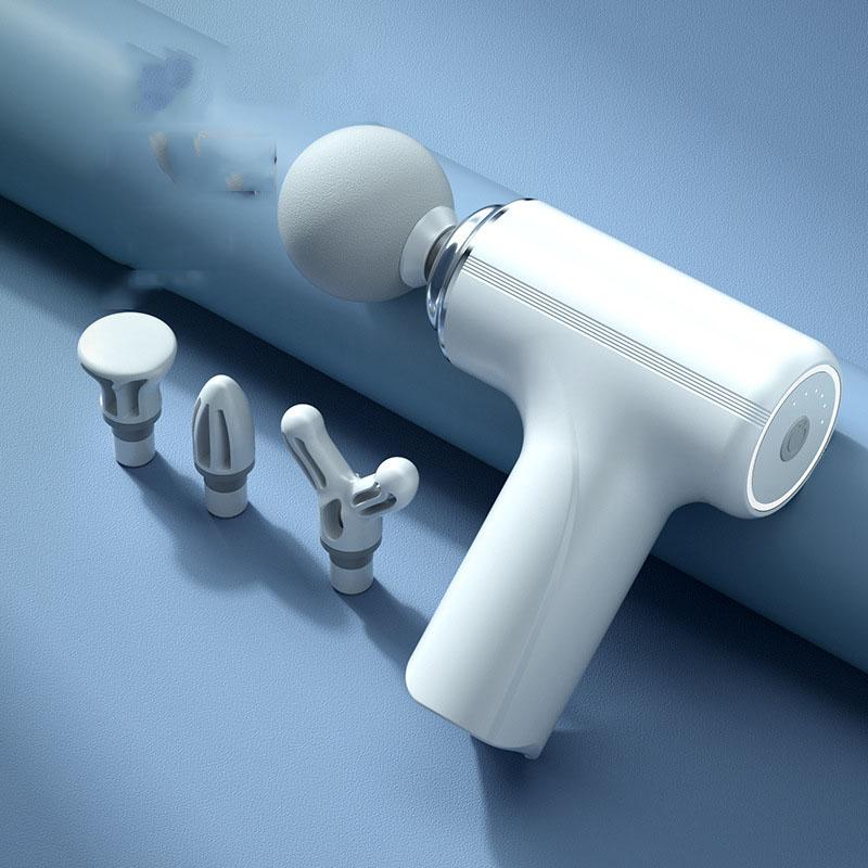 Вибрационный массажный пистолет, перезаряжаемый беспроводной массажер для релаксации мышц, мини-профессиональный фитнес-портативный электрический пистолет для фасции