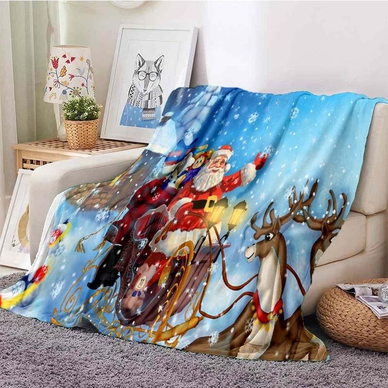 Одеяло с Рождеством, одеяла с Санта-Клаусом, одеяло со снеговиком, одеяло для сна и путешествий, Рождественский декор