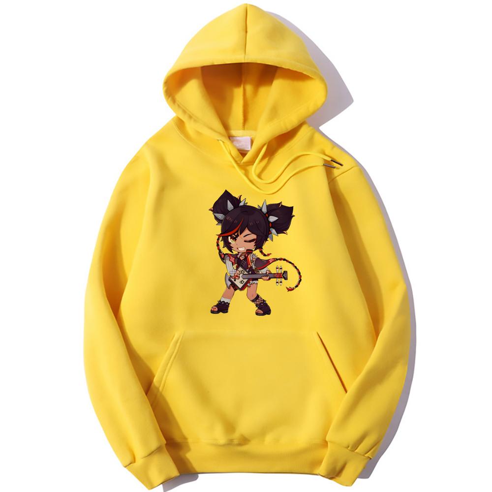 Harajuku Xinyan genshin Impact Толстовки Мужская/Женская одежда Толстовка с капюшоном в стиле гранж Панк Готика Унисекс Толстовки с круглым вырезом Аниме Уличная одежда Kpop