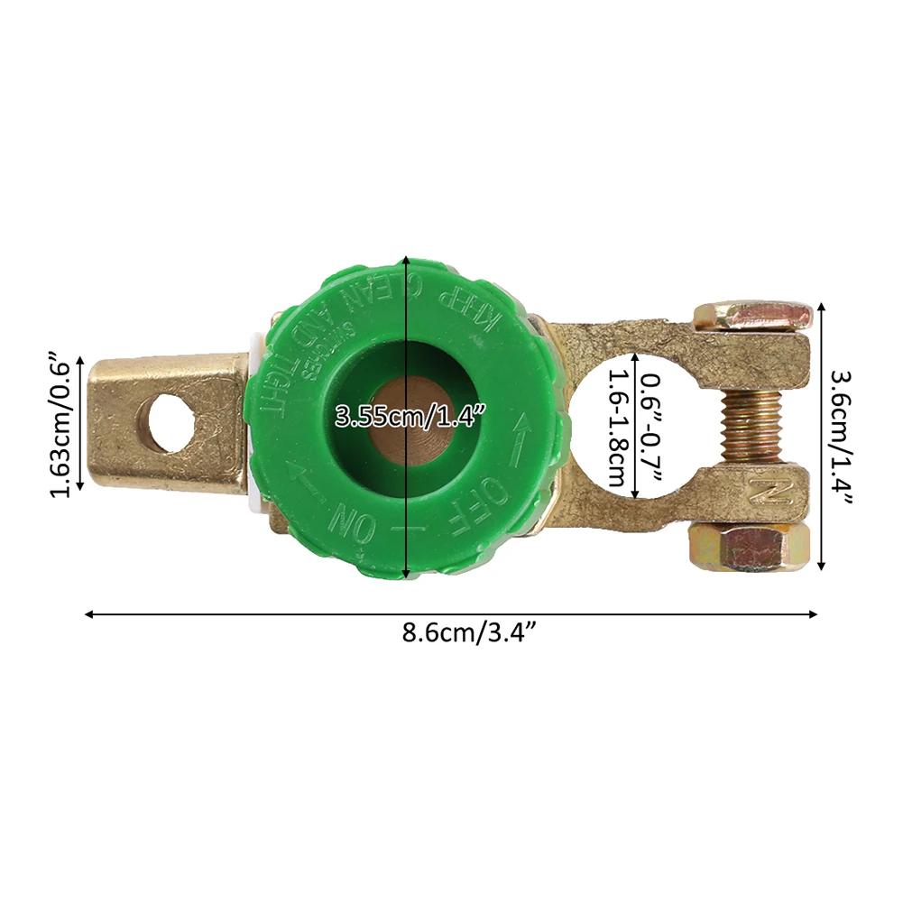 1-5Pcs Heavy Duty Battery Disconnect Isolator Cut Off Switch 12V 24V Green 17MM Fits Standard Negative Terminal Car Accessories