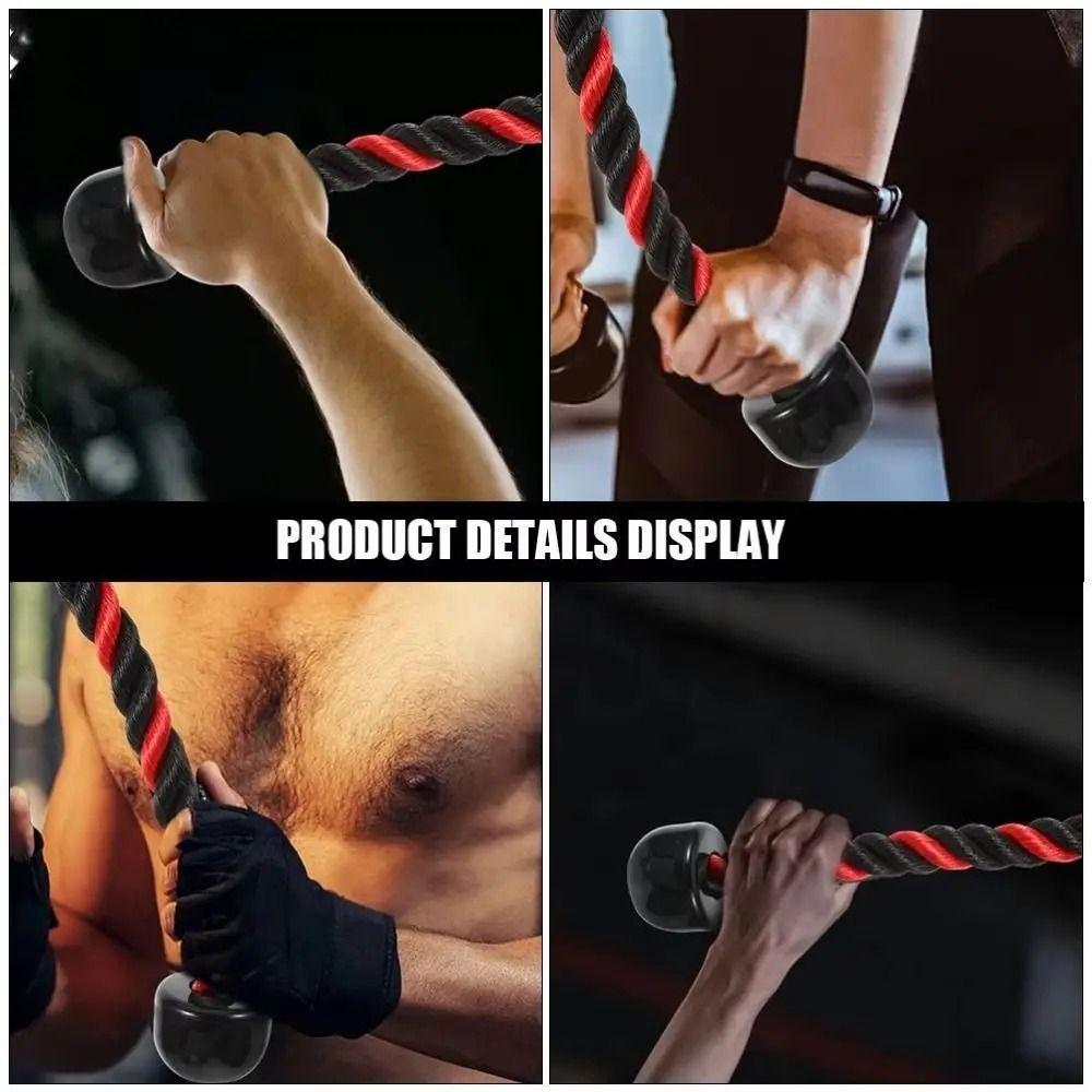 Portable Fitness Attachment Cable Heavy Duty Biceps Rope Bodybuilding Exercise