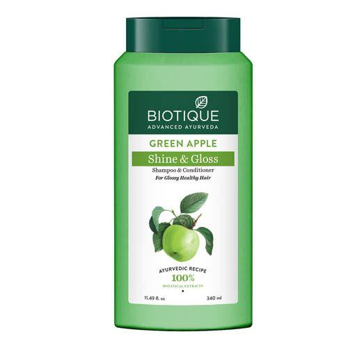 Biotique Green Apple Шампунь и кондиционер для блеска и блеска для блестящих и здоровых волос 340мл