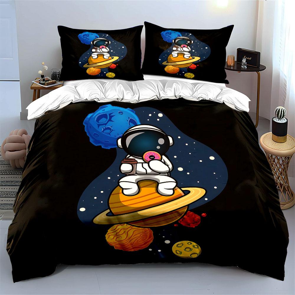 Cosmic snack-time adventure! Bedding sets Duvet covers Pillowcases(1* Duvet Cover 2* Pillowcases without duvet insert)