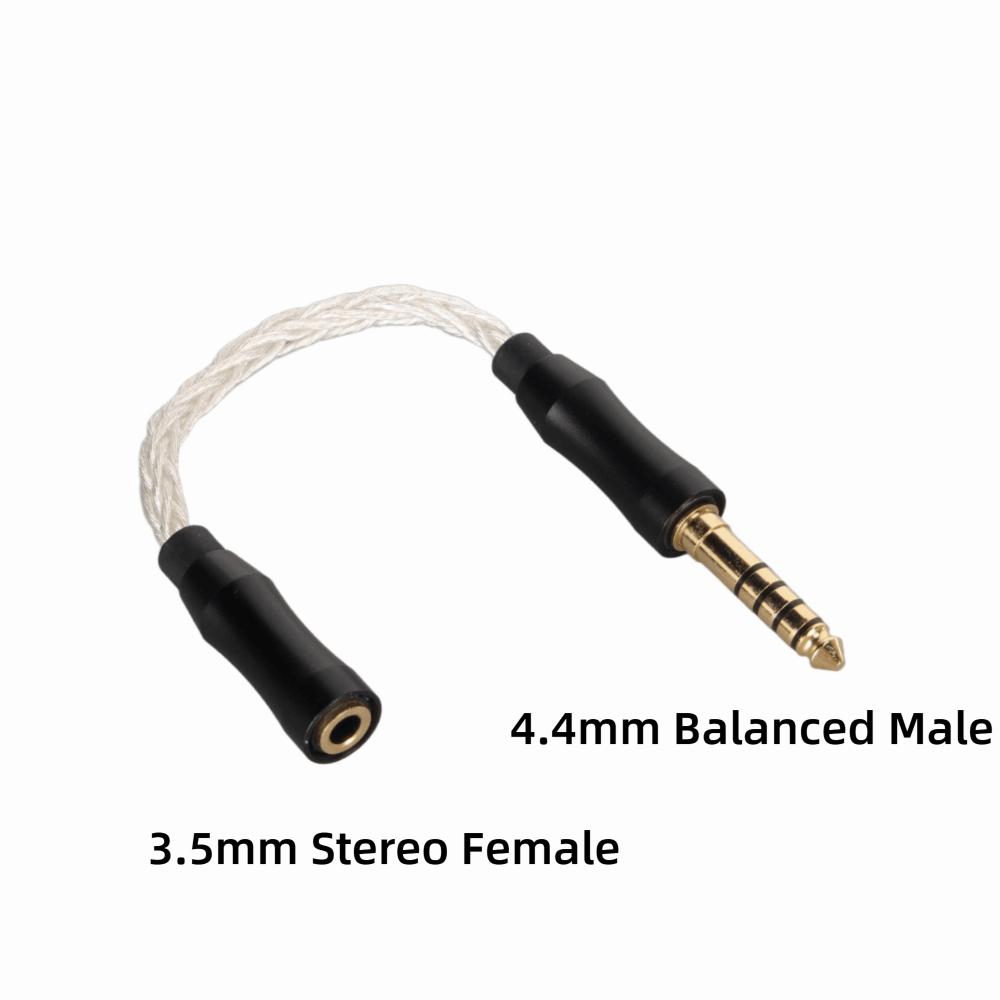 Gold Plated 3.5mm to 4.4mm Adapter Upgrade Cable High-Fidelity Audio