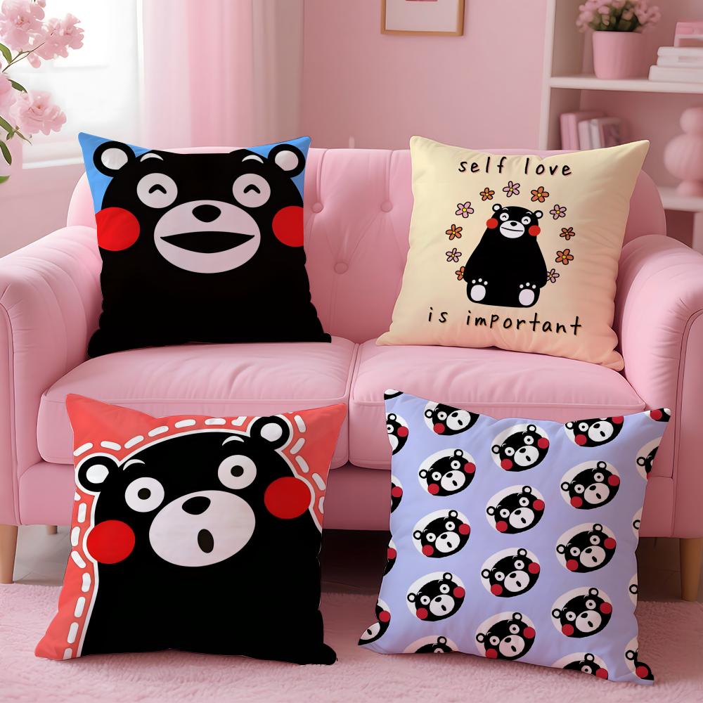 Милая чехол-подушка K-kumamon Удобный двусторонний чехол для подушки Идеально подходит для автомобиля, дивана, спальни и многого другого