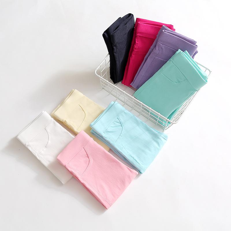 Girls' Pencil Pants Summer Thin Candy Color Children's Outerwear Leggings Tight Black