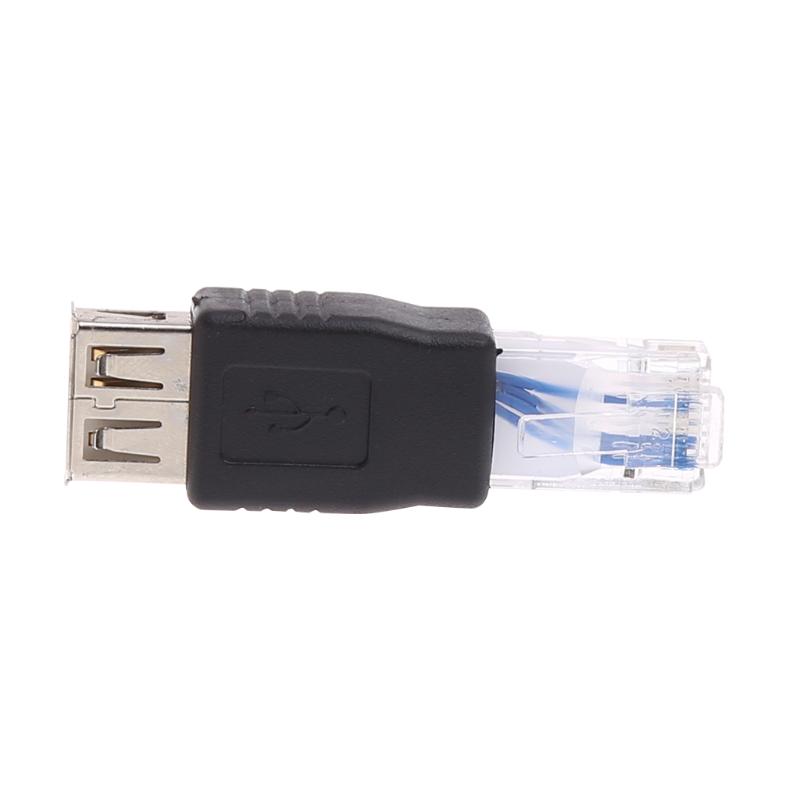 USB Type A Female To RJ45 Male Ethernet LAN Network Router Socket Plug Adapter