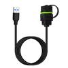 Высокоскоростной USB-муфта USB3.0 Панельное крепление Нейлоновый корпус IP68 Водонепроницаемость для промышленного оборудования USB-удлинитель