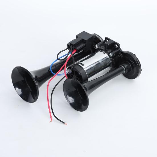 Воздушный звуковой сигнал Двойные трубы с компрессором Простая установка Универсальный мощный сверхгромкий комплект звукового сигнала для поезда грузовика