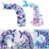1Set Baby Shower Decor New Kids Birthday Party Supplies Balloons Arch Garland Kit Mermaid Tail Latex Balloons