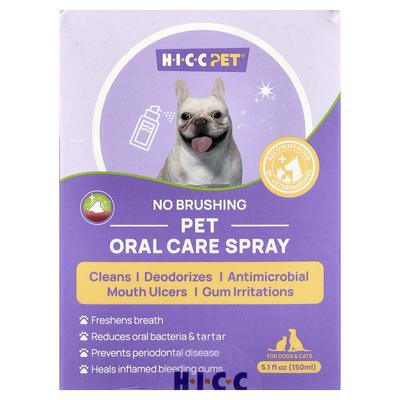 HICC Pet, Спрей для ухода за полостью рта питомца, для собак и кошек, 150 мл (5,1 жидких унций)