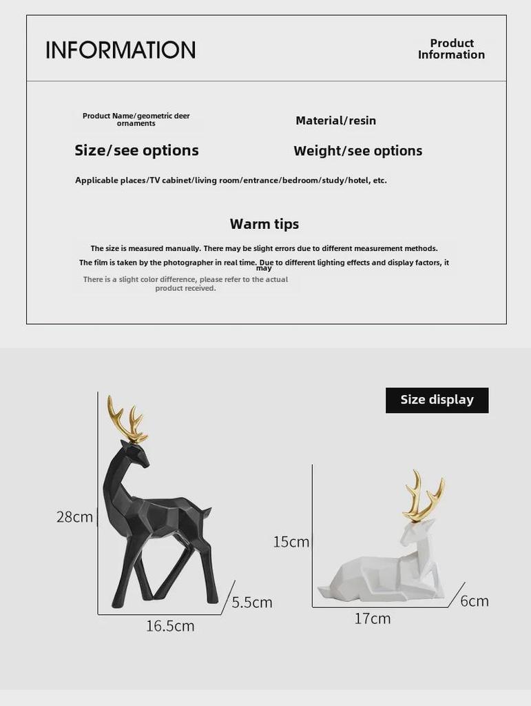 Украшения в виде оленей в скандинавском стиле для гостиной, телевизора, винного шкафа, офиса и домашнего декора