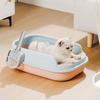 Large Semi-Enclosed Thickened Cat Litter Box with Scoop - Anti-Splash Design