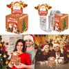 Paper Theme Christmas Gift Box With Santa Claus Pattern Party Decoration Prop