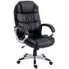 Ergonomic Swivel Office Chair in PU Leather with Rocking and Adjustable Height, Black