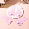 Easter Dinner Table Decor 4 Pcs Bunny Cutlery Holders, Felt Tableware Pouch Bags, Cute Rabbit Utensil Festive Centerpiece Accessory Sleeve,