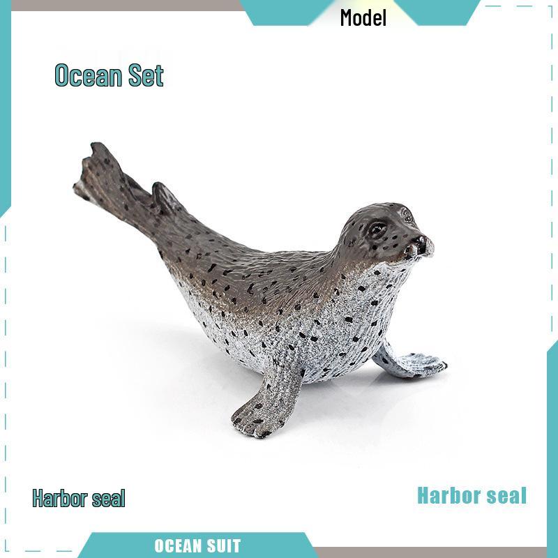 Children's Marine Animal Model Set: Mini Whale, Shark, Dolphin, Turtle, Sea Lion