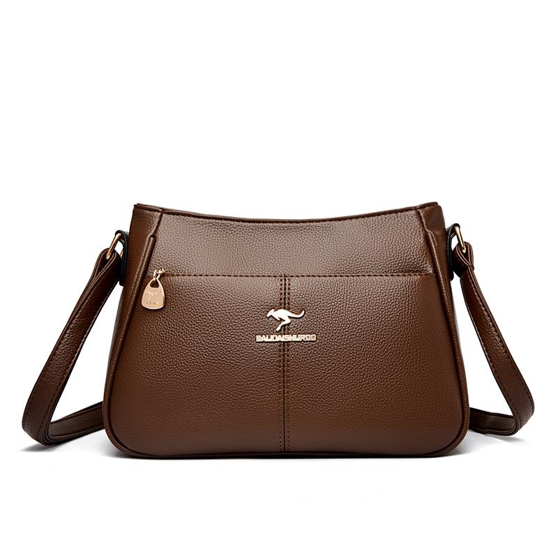 Модная женская сумка кроссбоди, повседневная ретро сумка через плечо, текстура мягкой кожи, женская модная простота, европейский тренд ретро