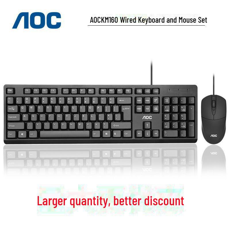 Набор клавиатуры и мыши AOC KM160 USB для дома и офиса