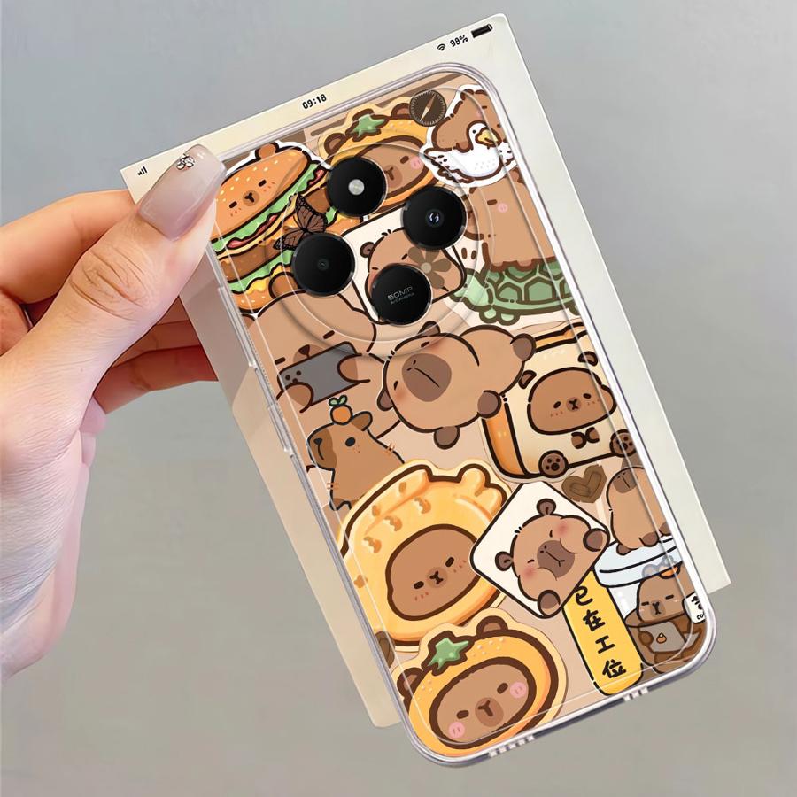 Cute Cartoon Capy Case for Xiaomi Mi 11 Lite 11T Pro Soft Phone Cover
