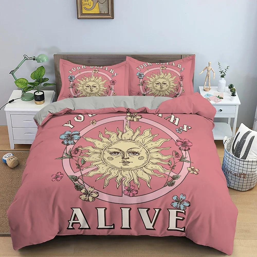 Пододеяльник с рисунком из мультфильма Детский комплект постельного белья с рисунком подсолнуха Постельное белье King Queen для подростков