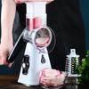 Kitchen Vegetable Slicer with 3 Replaceable Stainless Steel Blades Manual Rotary Cheese Grater with Handle Multifunctional Vegetable Chopper