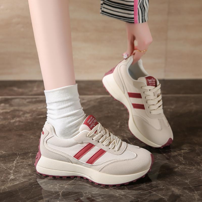 Ins корейская версия новой обуви для папы, девушки, весна 2025, для студентов, для бега, спорта, толстая подошва, высота, повседневная, уличная, снимок JCA02