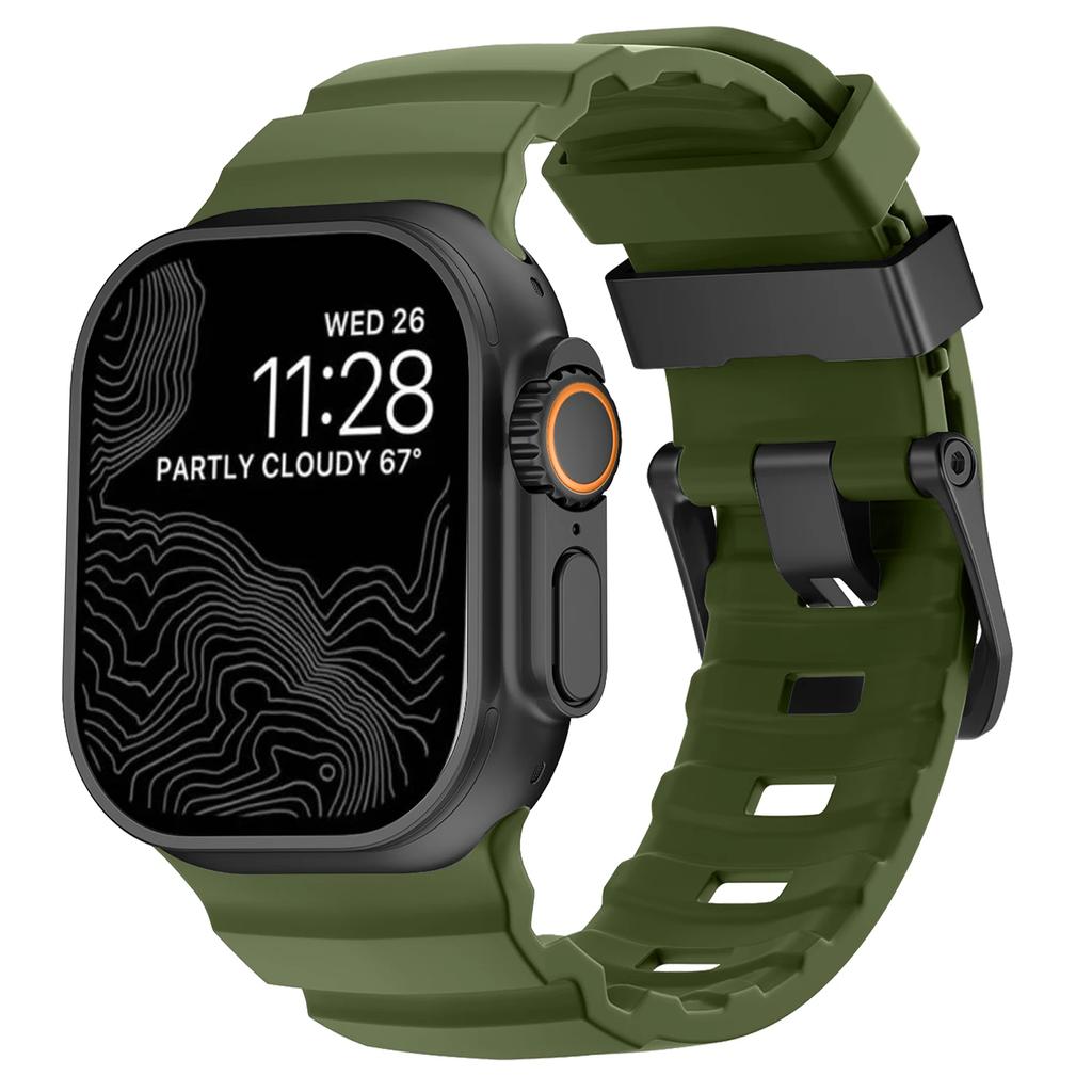 Trail Silicone Strap for Apple Watch Ultra 2 49mm Band Series 10 9 8 7 46mm 45mm Sport Breathable Bracelet iWatch 6 5 4 SE 44mm 42mm Bracelet