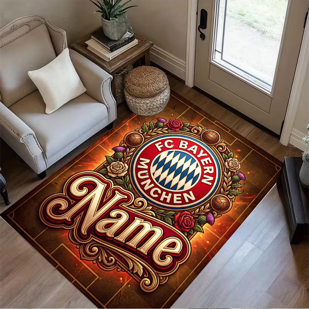 Bayern Munich Crest Artwork Floor Rug Office Rug Perfect for Bedrooms Study room Living Rooms Entryway Antislip Carpet Anime Office Decor